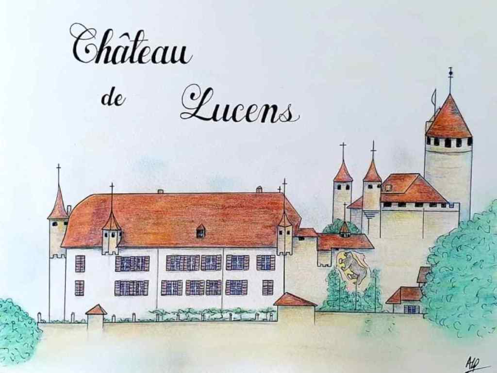 Chateau de Lucens - Burg - Kanton Waadt in der Schweiz